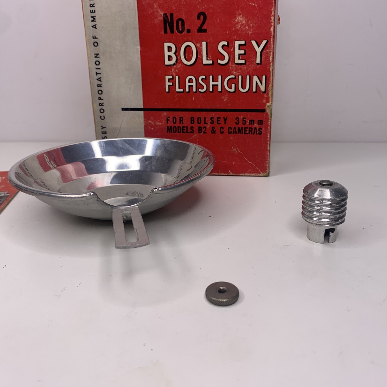 Vintage Bolsey No. 2 Flashgun Flash for 35mm ONLY 3 PARTS SEE DESCRPT Free Ship