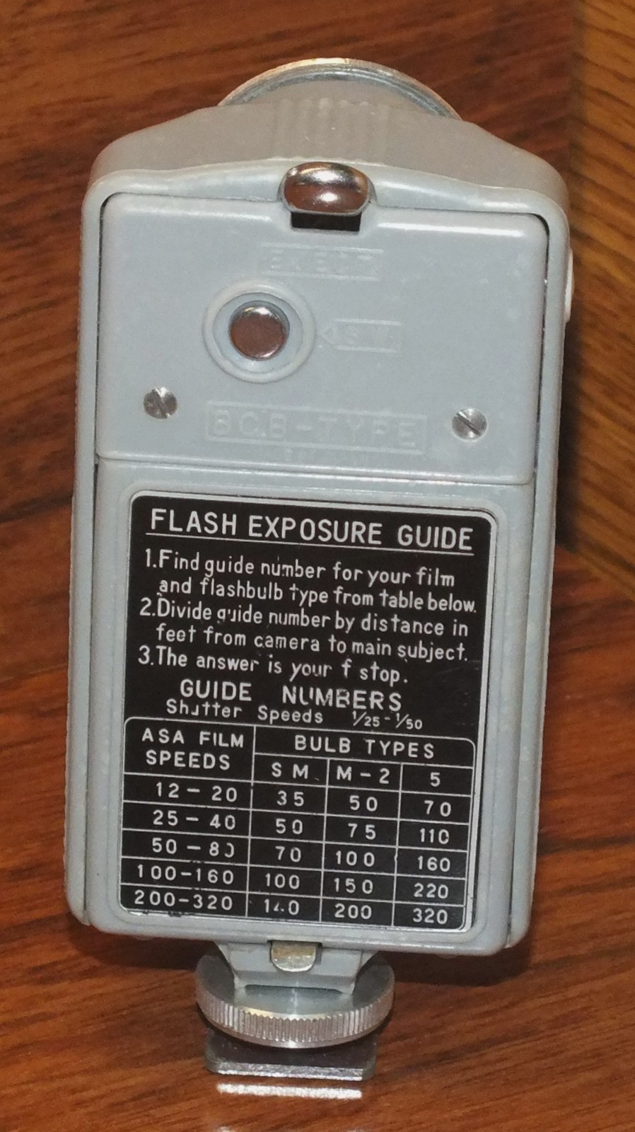 Vintage Silver Bower Flash Exposure (BCB-Type) with Leather Case! **READ**