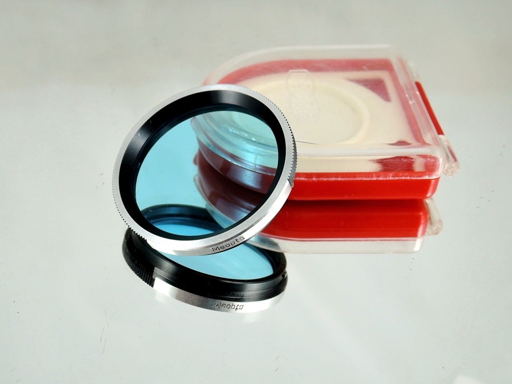 Flexaret MEOPTA B1 B36 Blue Filter Czechoslovakia Genuine Accessories Bayonet