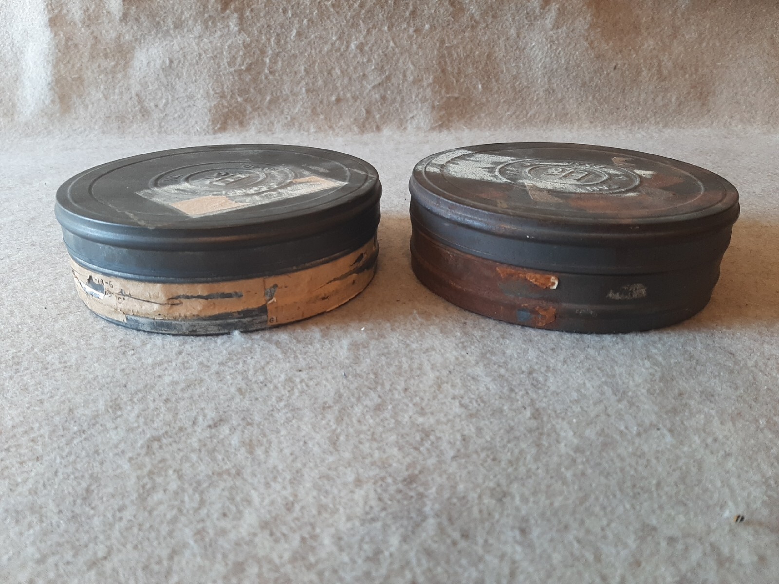 Vintage Eastman Kodak Company 35mm Home Movie Film Tin Cans empty Canisters 2349