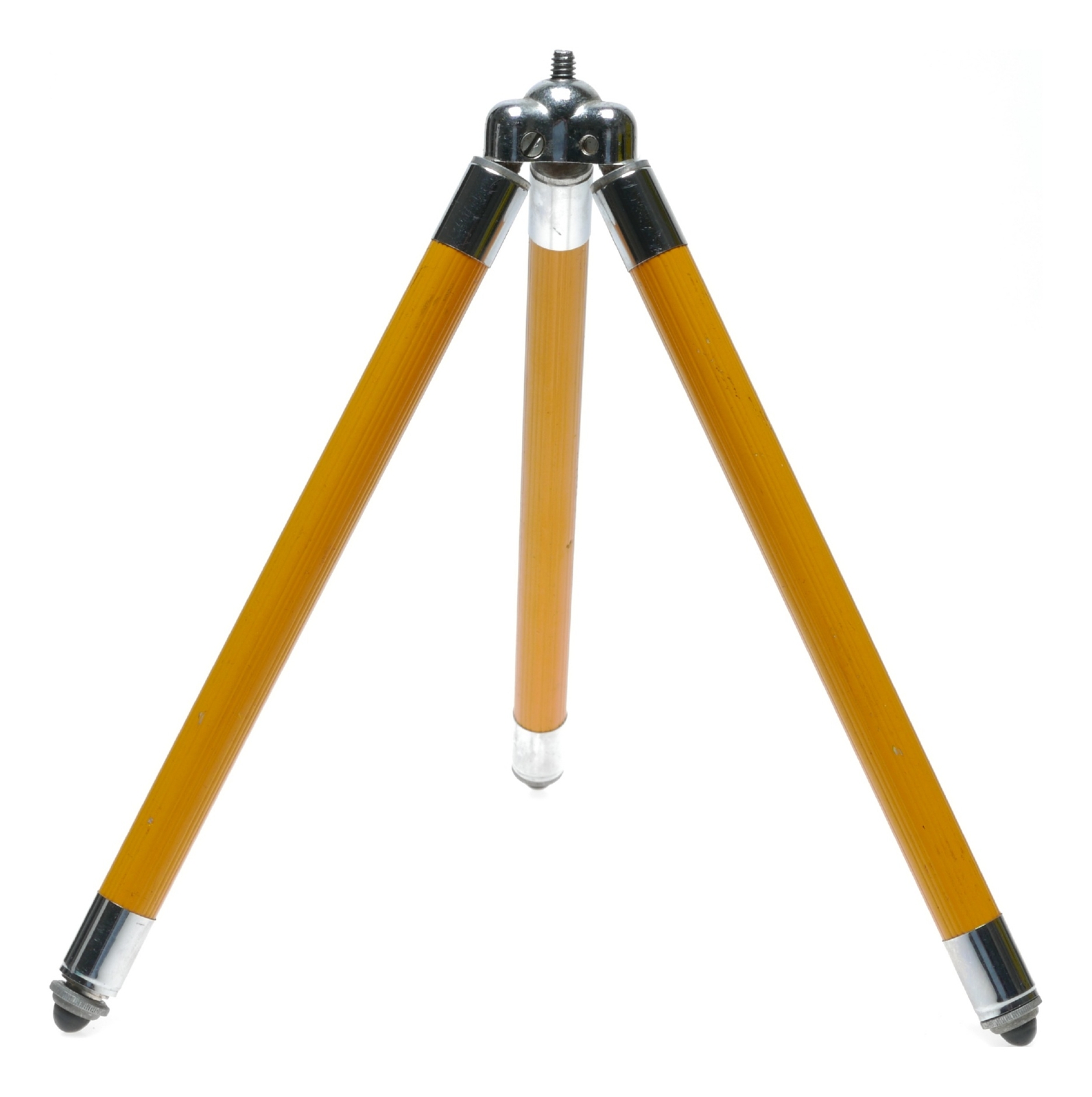 Universal Extendible Mini Table Tripod Chrome Yellow Retro Photography