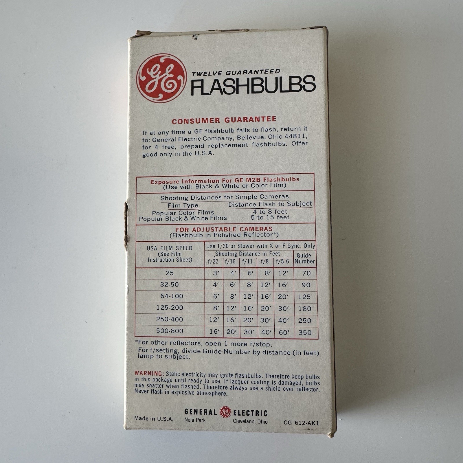 Vintage GE M2B Flashbulbs Lot of 3 Boxes 36 Camera Flash Bulbs Made in USA