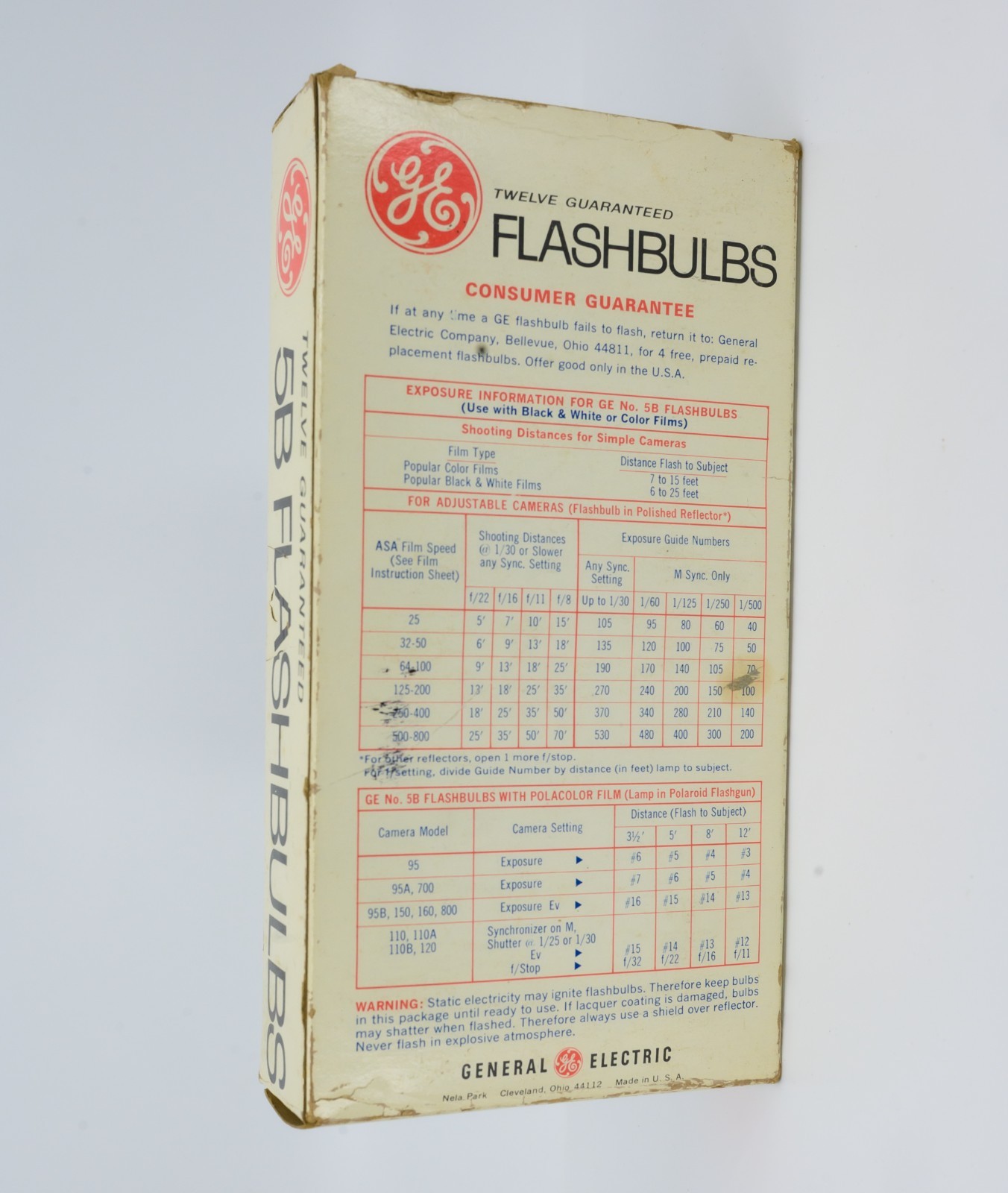 (11) GE General Electric 5B Vintage Flashbulbs