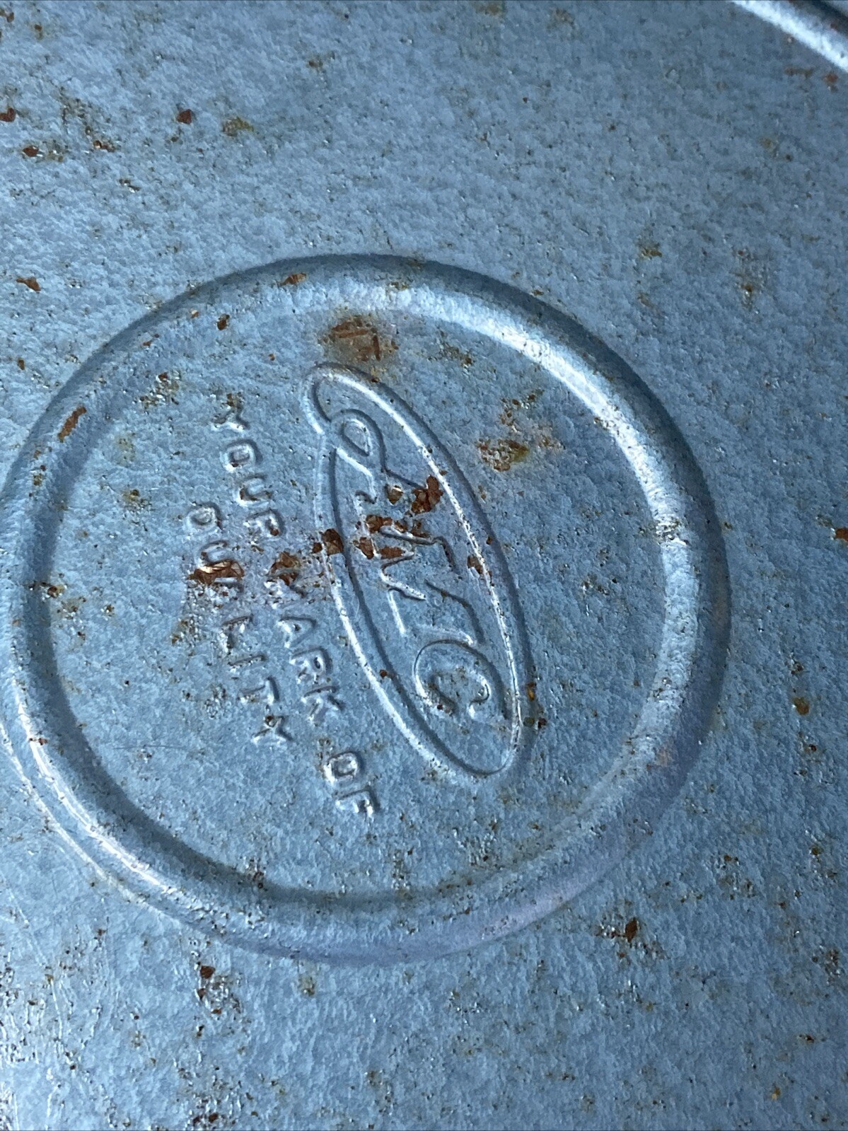 VTG Compco Corp Blue Film Reel With Can Metal Chicago 8mm 400 Feet AMC K-Mart