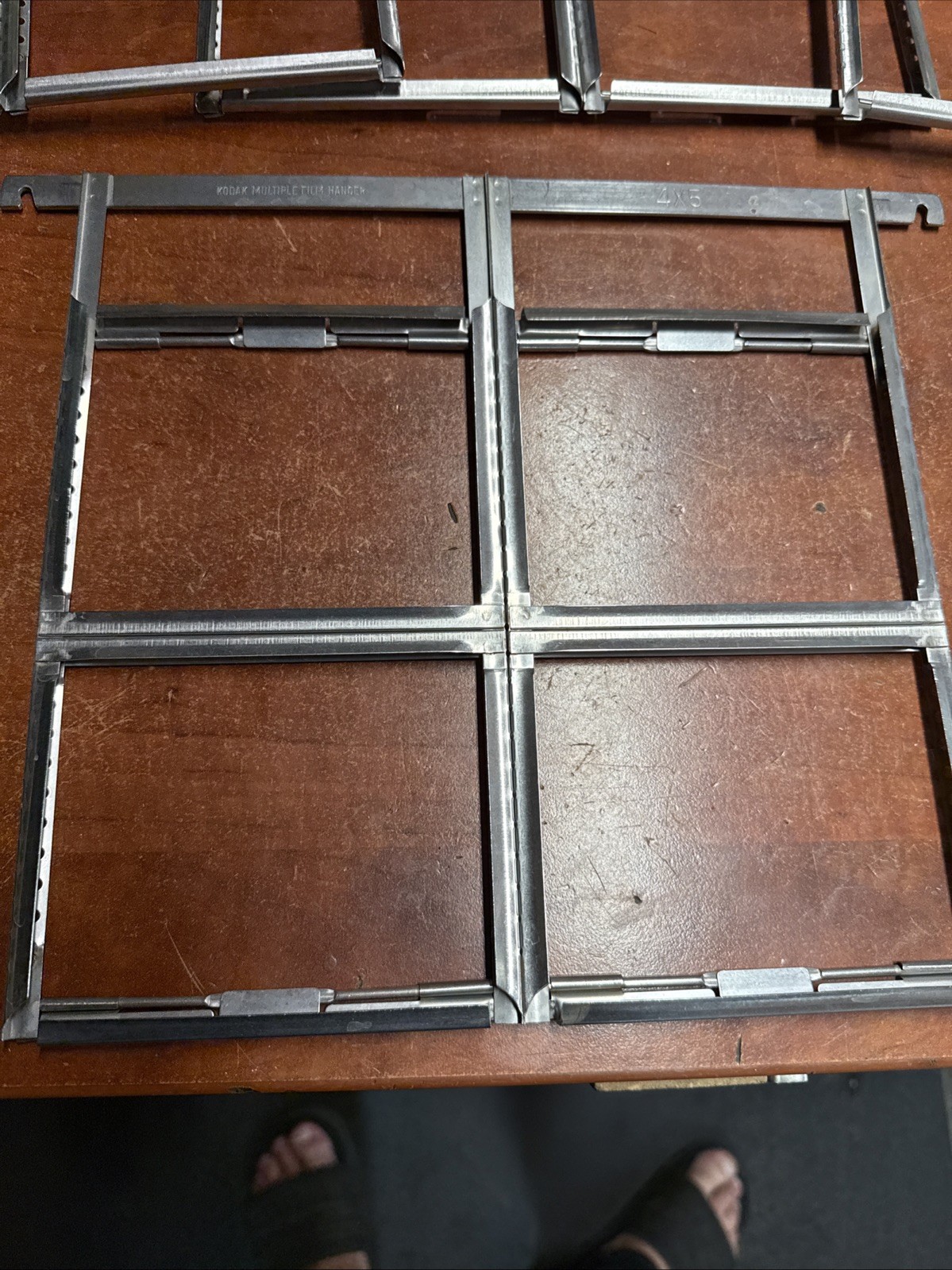 Vintage Genuine 5x KODAK STAINLESS STEEL MULTIPLE 4”x5” FILM HANGER 4x – 4”x5”