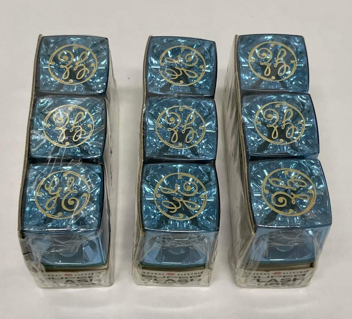 Vintage GE Super Flash Cubes 9 Cubes NEW Sealed (3 x 3 packs)