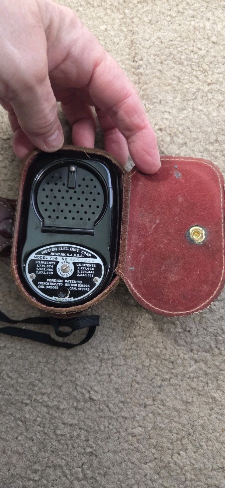 Weston Master II Universal Exposure Meter Model 736 Bees Eye Lens Cinematograhy