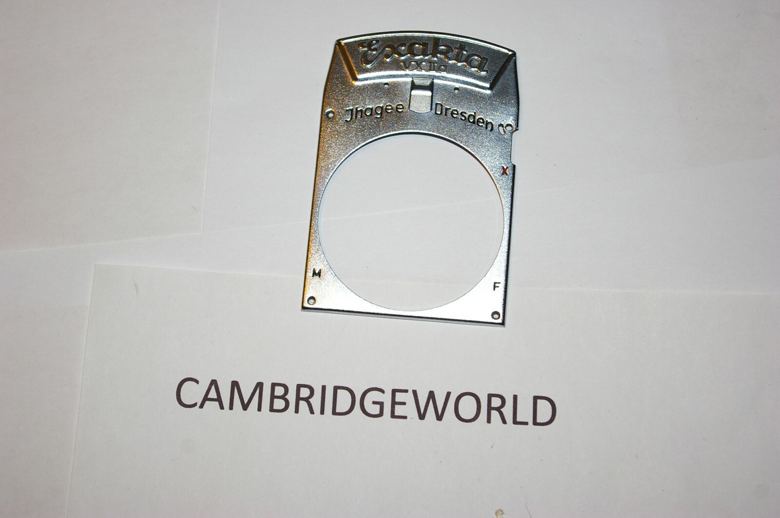 EXA REPLACEMENT FRONT PLATE GENUINE EXAKTA IHAGEE BRAND