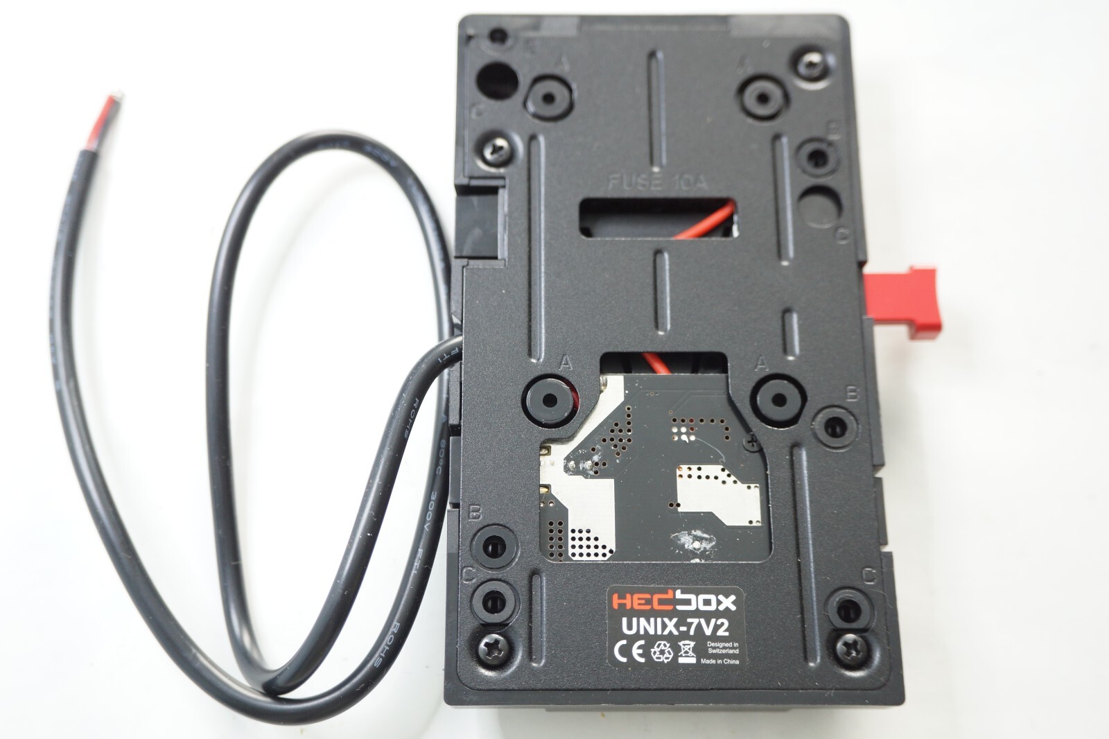 HEDBOX UNIX-7V2, V-Mount adapter plate for V-Lock Batteries .