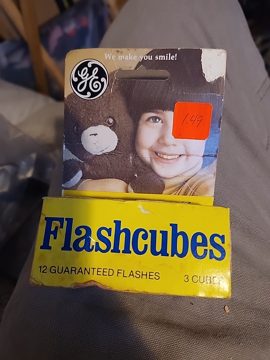 General Electric Vintage Box of Flashcubes 3 Cubes 12 Flashes 7 Total Flash Cube