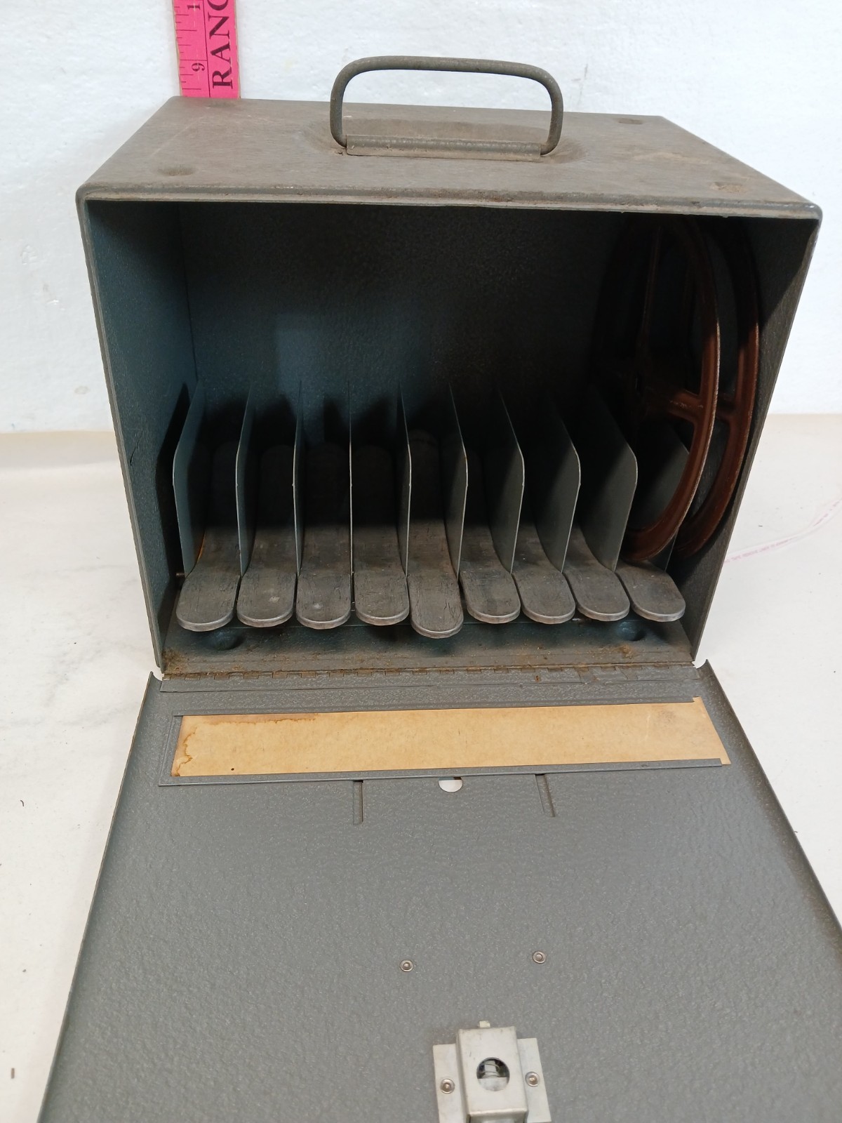Vintage Brumberger Metal 7″ Film Reel Storage Case 8mm 16mm