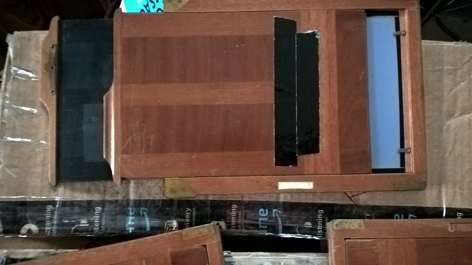 VINTAGE WOODEN DOUBLE DRAW SLIDE EXPOSURE PHOTOGRAPHY FRAME