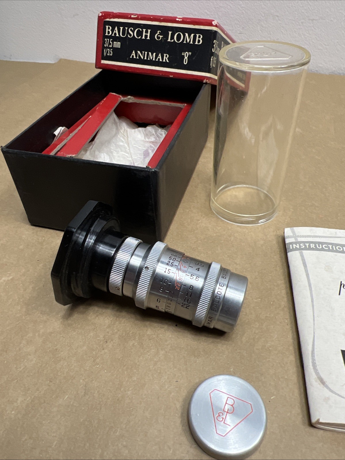 Bausch & Lomb 37.5 mm Animar “8” F3.5 Cine Lens BOLEX 8