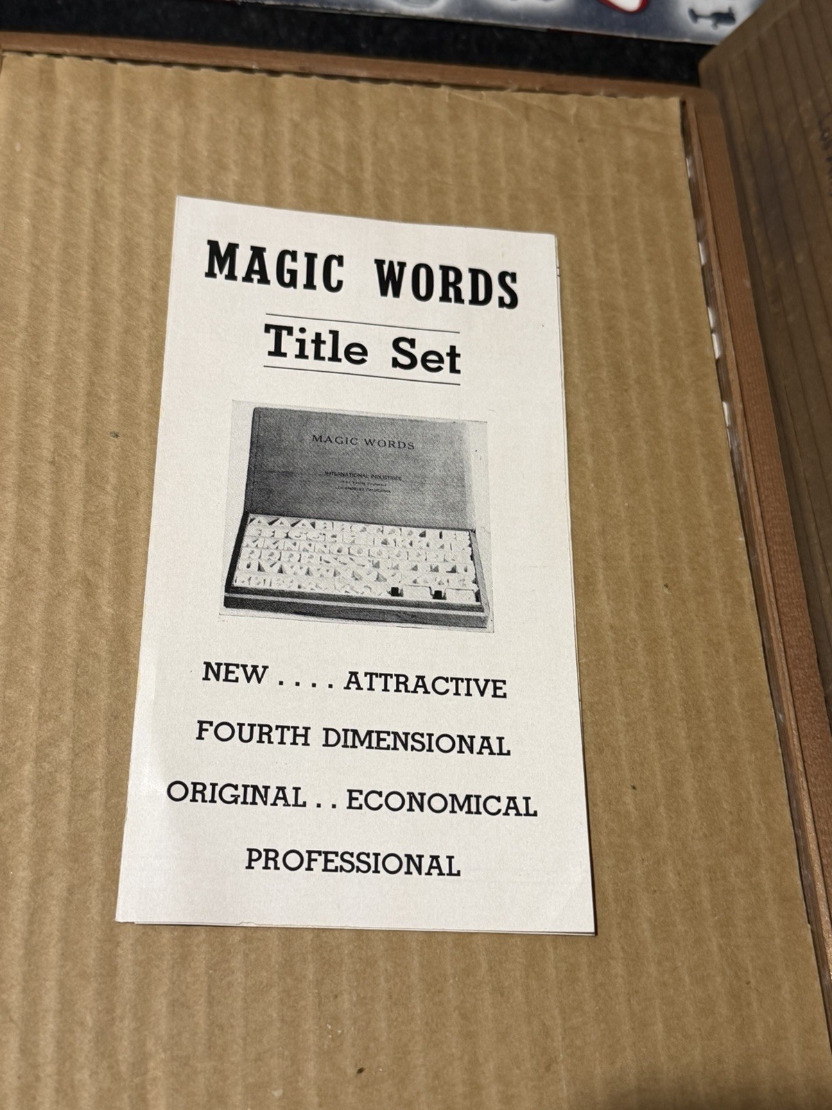 Magic Words Vintage Movie Title Set by Craig Movie Supply Co