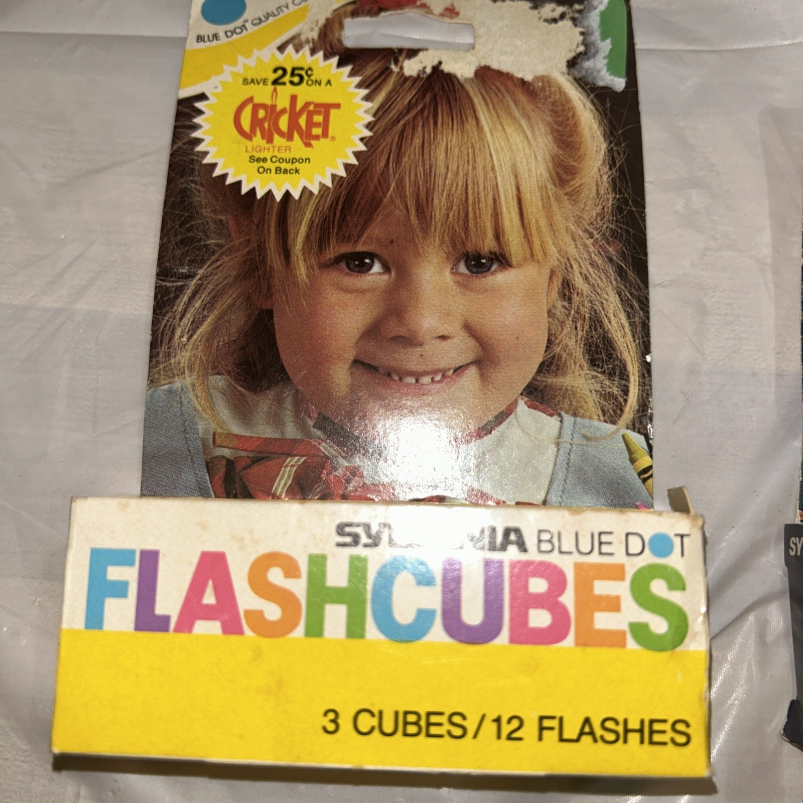 Vintage Sylvania Blue Dot Camera Flash Cubes 3-Pack + 1 In 2nd Pack