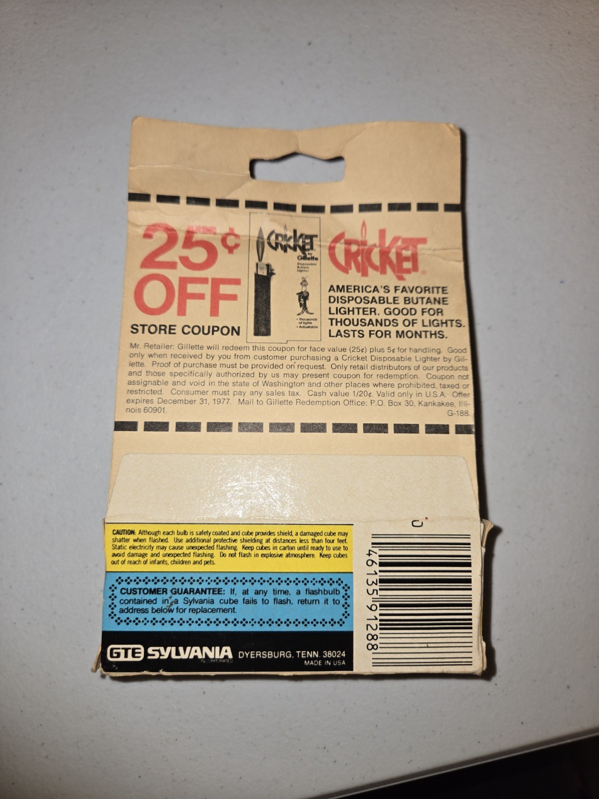 Vintage Sylvania Blue Dot Camera Flash Cubes 2-Pack With Box