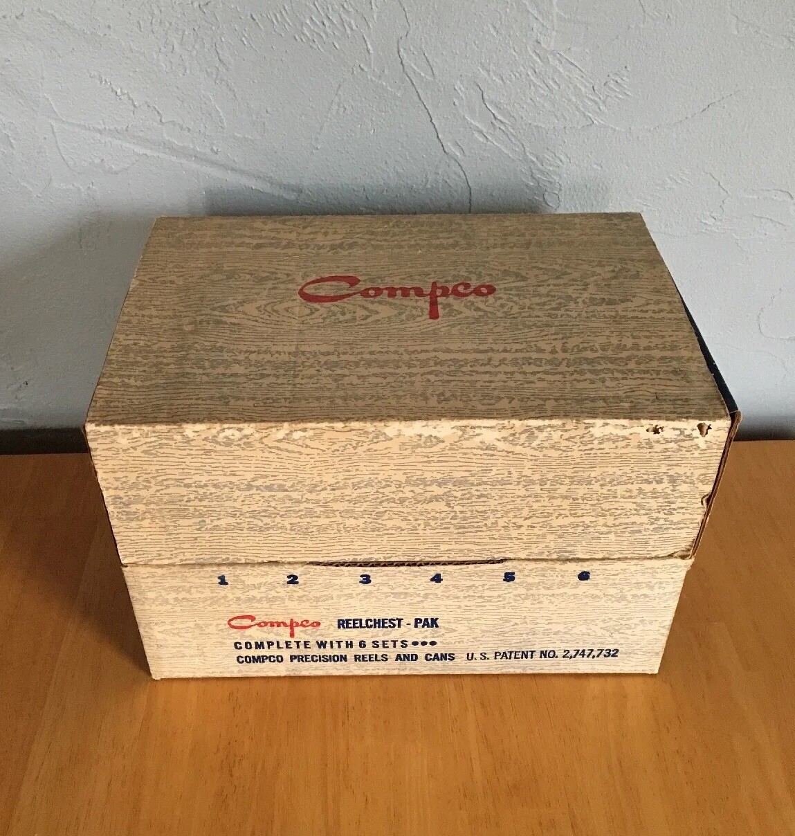 Vintage Compco REELCHEST-PAK Film Reel Storage Chest Box for 8 mm NO CANS EMPTY