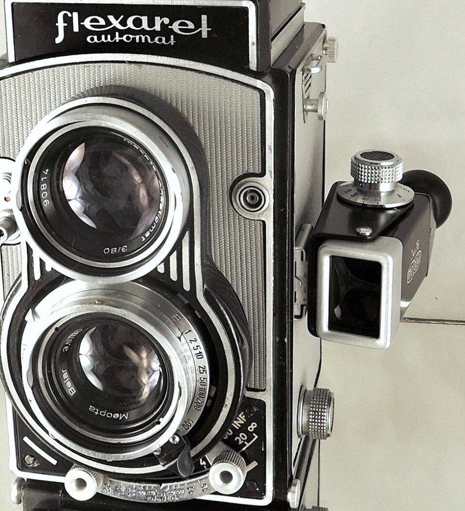Viewfinder Flexaret Meopta s black 24×36 CLA older design with screws VERY RARE