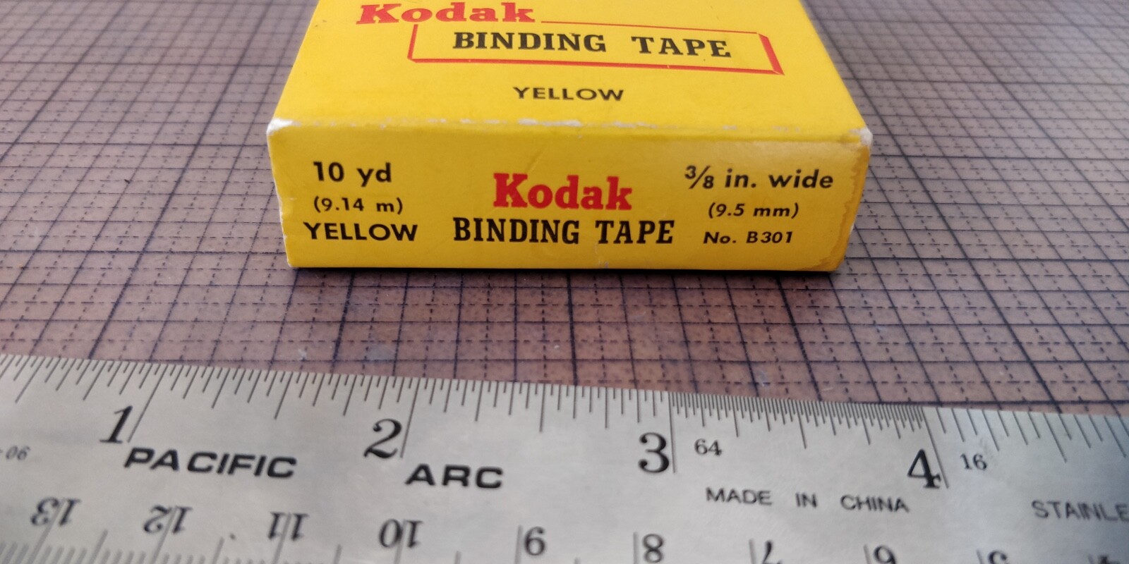 Vintage – Kodak NOS 10yd 3/8″ Wide Yellow Binding Tape – From 1974
