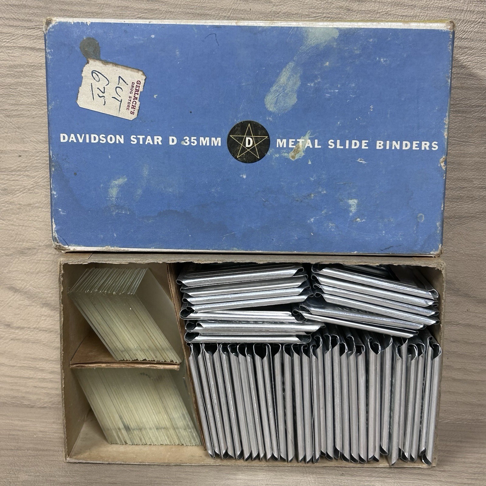 Vtg Davidson Star D Metal Slide Binders 2×2” 35mm Slides / Glass Slides ReUsable