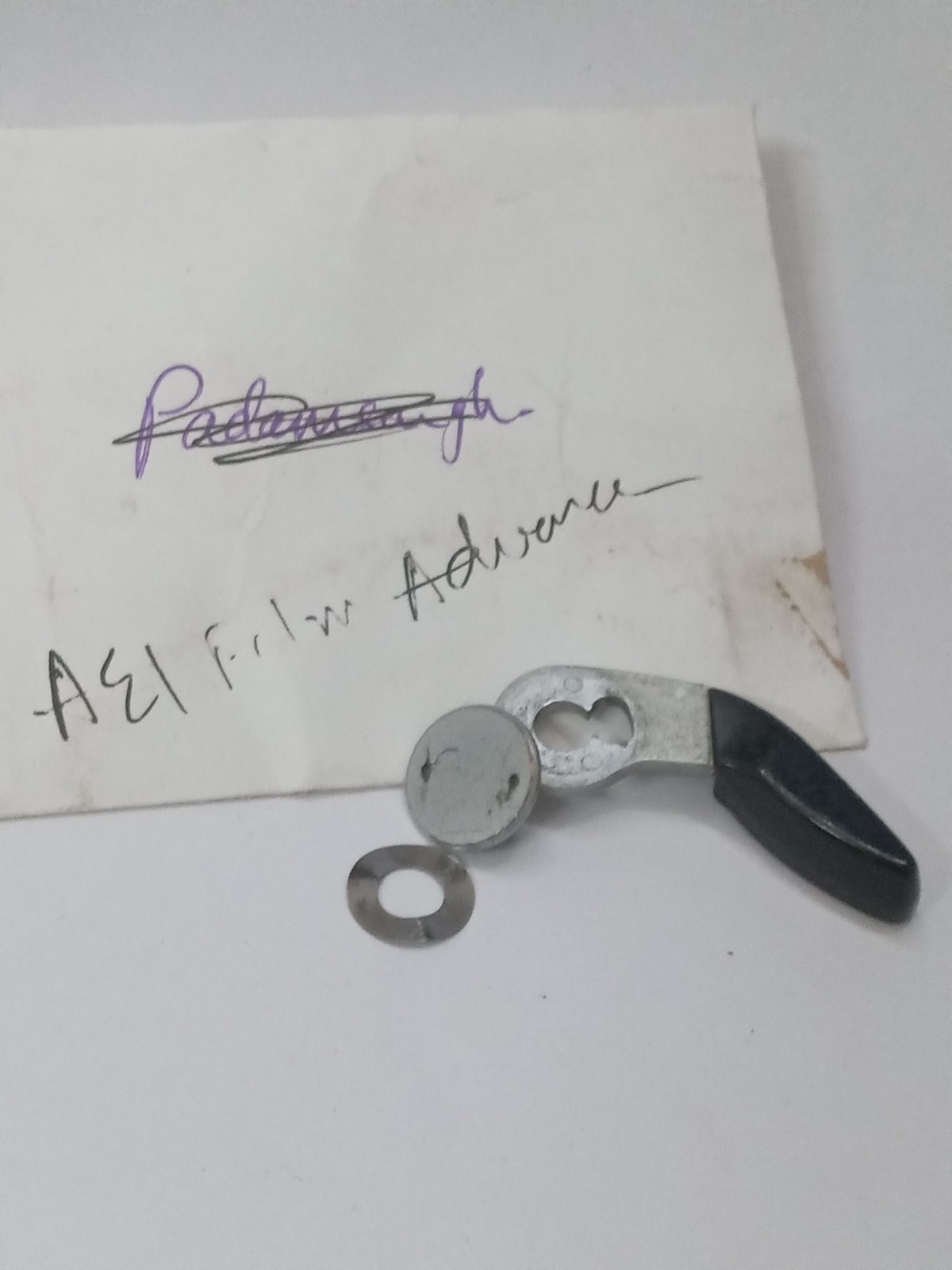 Canon AE 1 Film Advance Lever W Checknut + Washer Original Used Part Good
