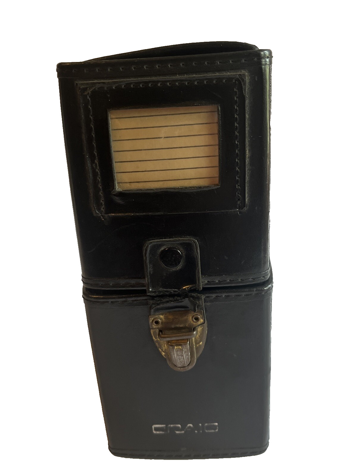 Vintage Camera Lens Case Double Compartment Tooled Leather Craig California USA