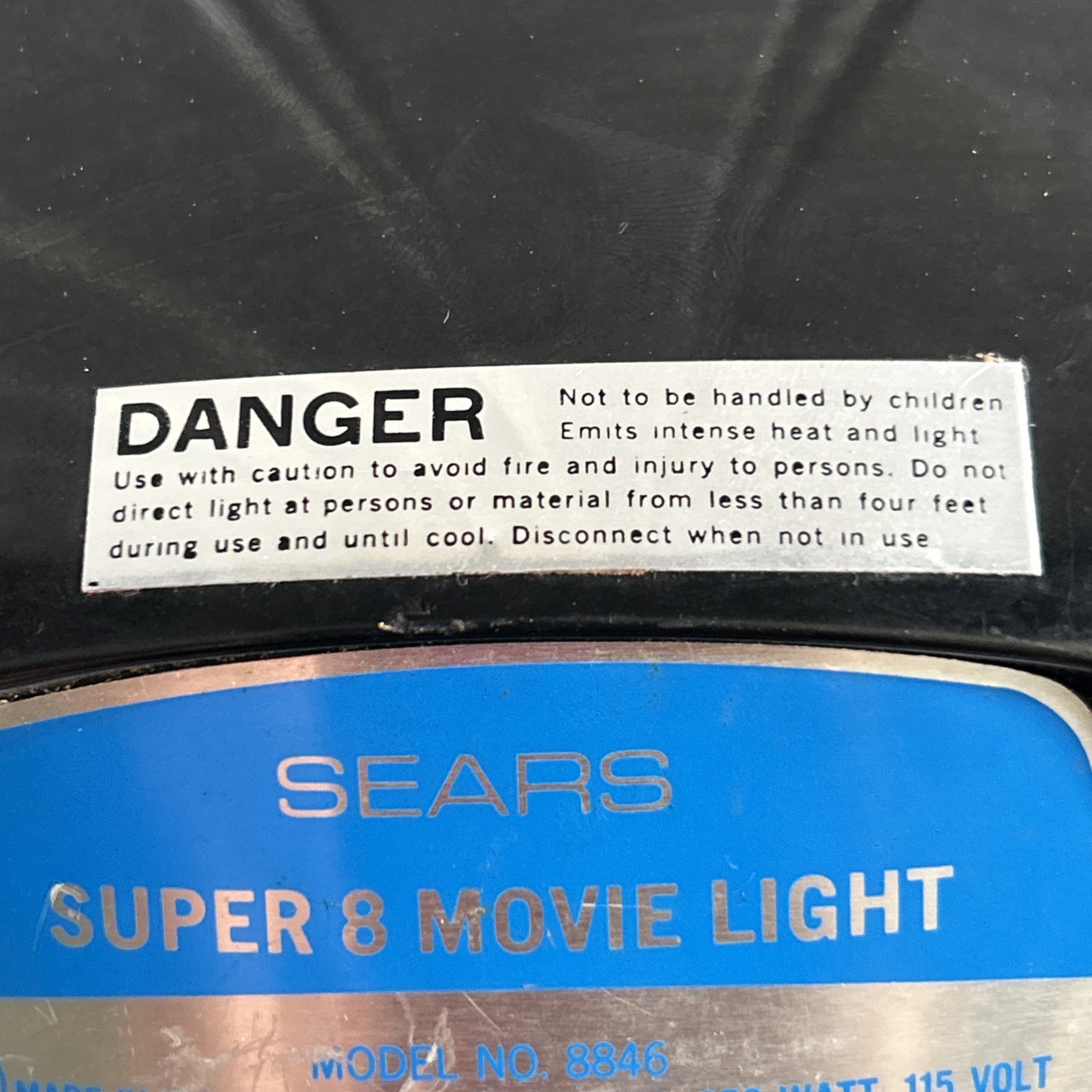 Vintage Sears Super 8 Sealed Beam Movie Light Model 8846 GE Lamp w/ Manual