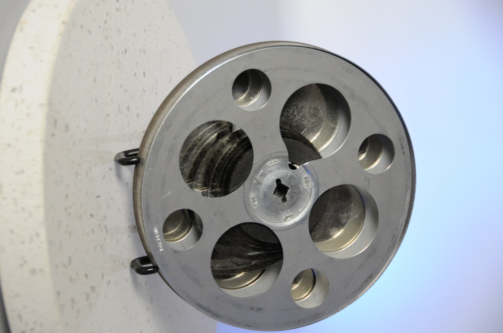 Vintage Film can with B&W safety film 30″s industrial film.
