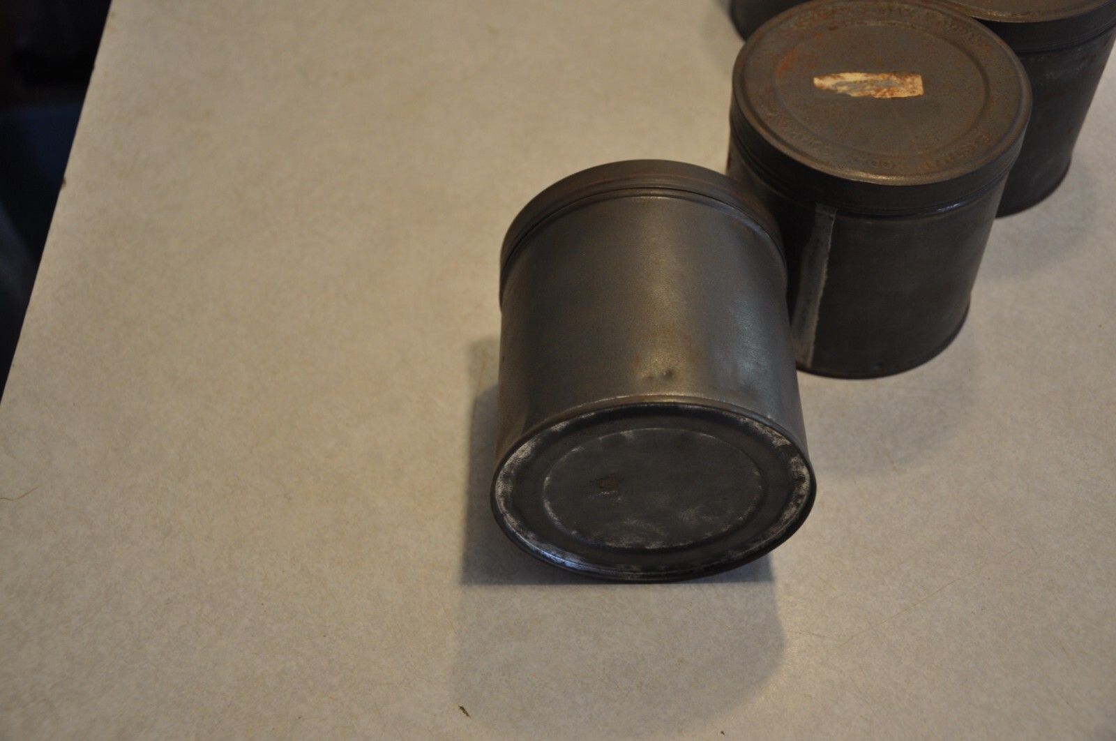 Vintage Eastman Kodak Company Film Metal Canister Estar Thick Base Large Size