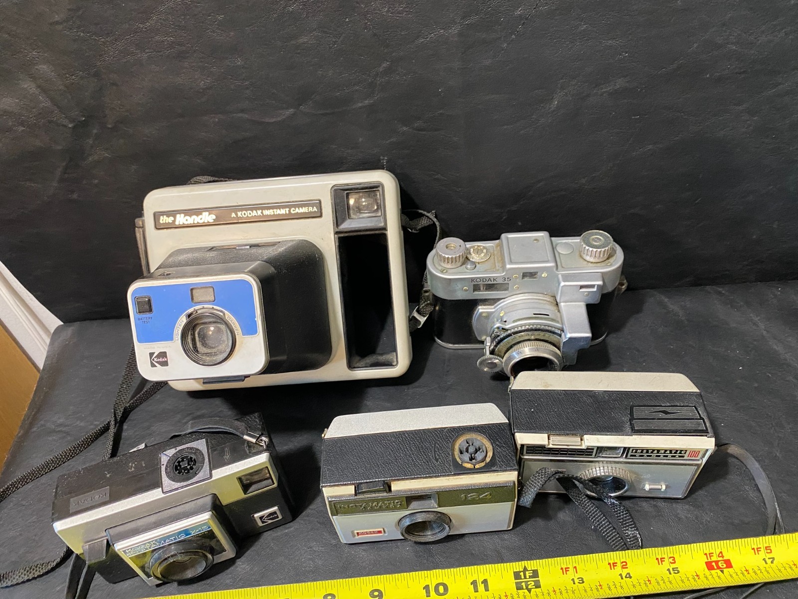 vintage Kodak camera THE HANDLE Kodak 35 Instamatic cameras lot of 5