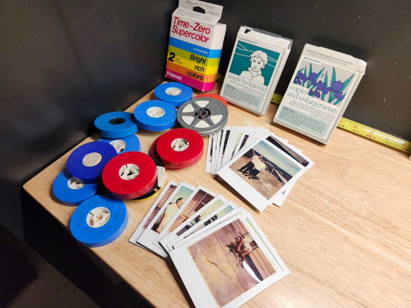 LOT OF ESTATE SALE * SUPER 8 FILM AND 8MM FILM USED AND POLAROID PICTURES FOUND