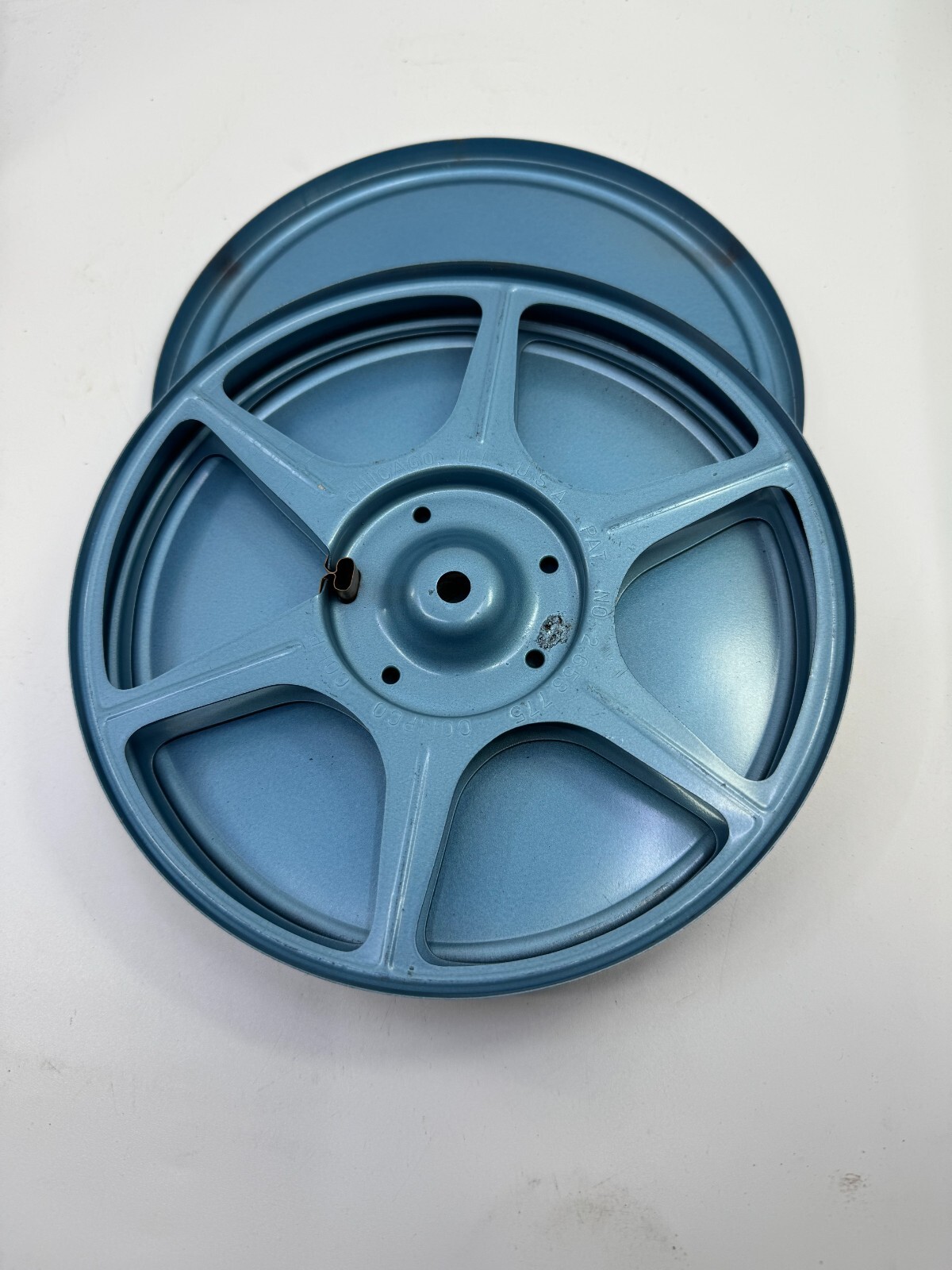 Vtg 8mm Film Blue Reel and Blue Case