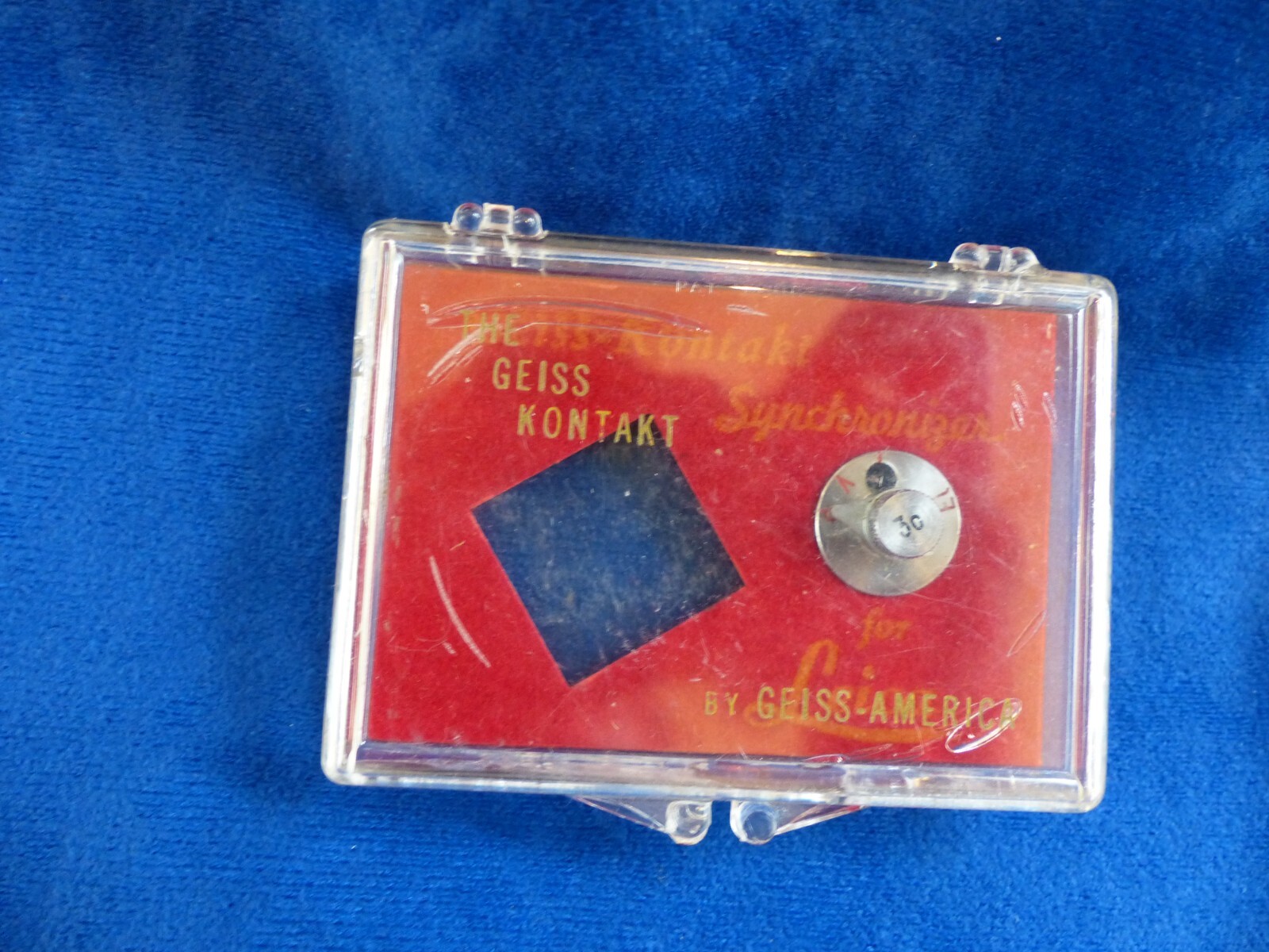 Vintage Geiss Kontakt synchronizer part for Leica, hot shoe missing/original box