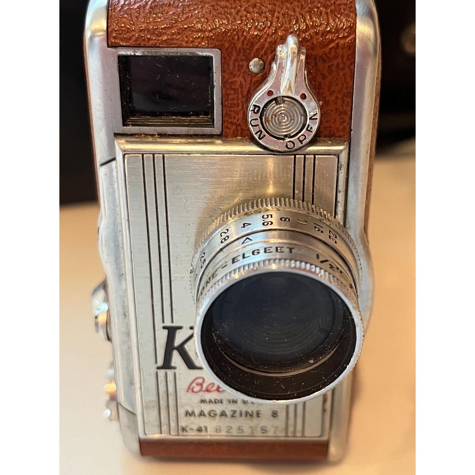 Vtg Movie Camera 8mm Keystone K-41 Bel Air 82515 Magazine 8 Leather Body Case