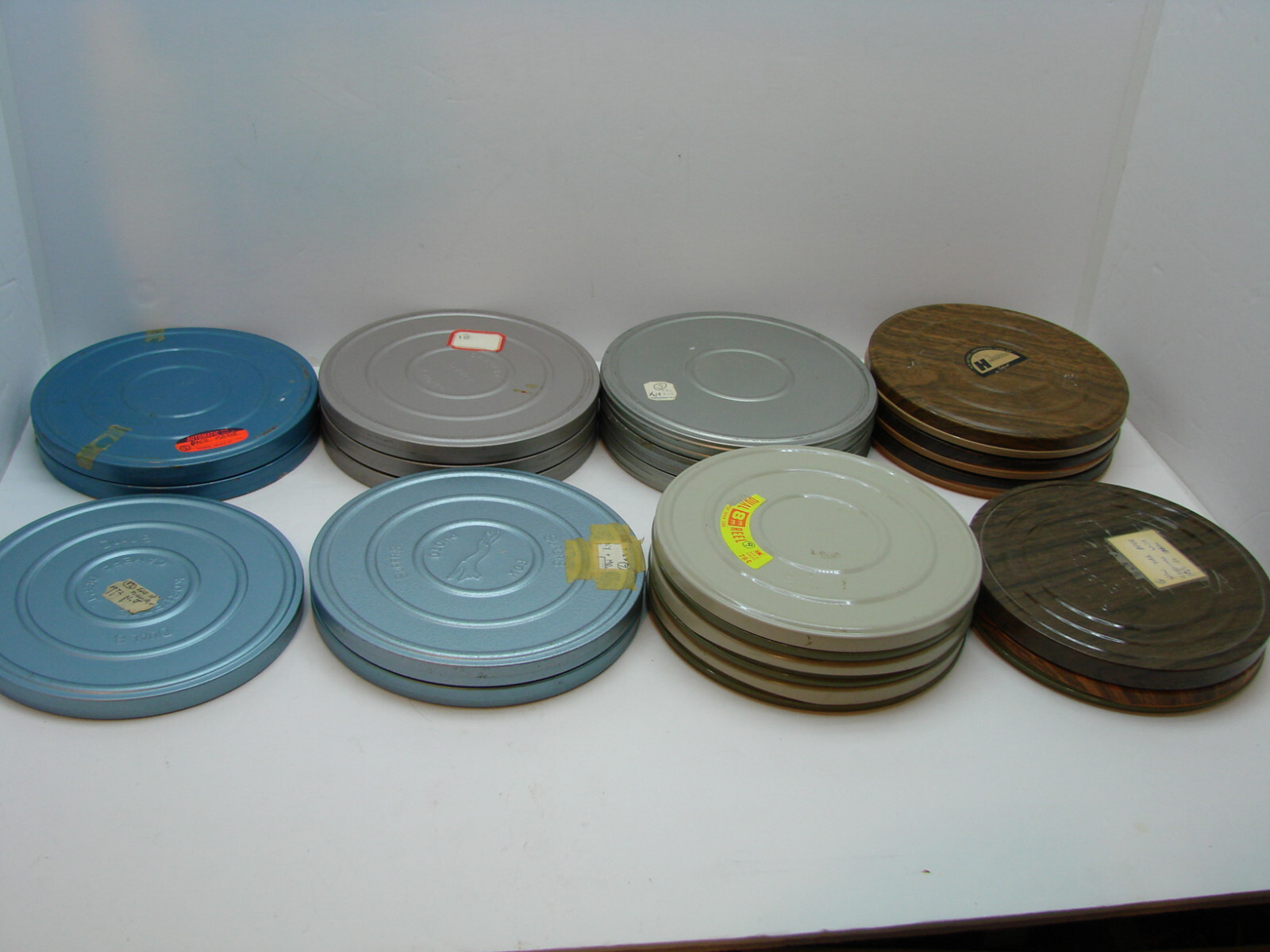 Vtg Dual 8mm 7” Metal Movie Film Reel Cans Only No Reels Fox Furrs Your Choice