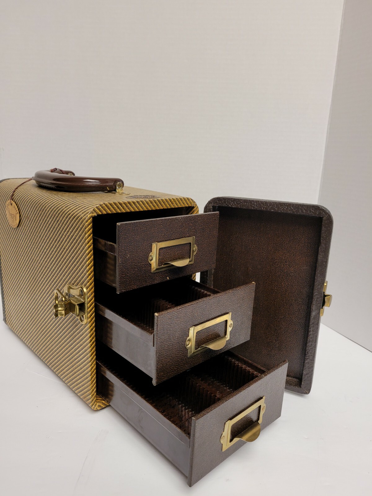 VINTAGE BARNETT & JAFFE SLIDE HOLDER CASE