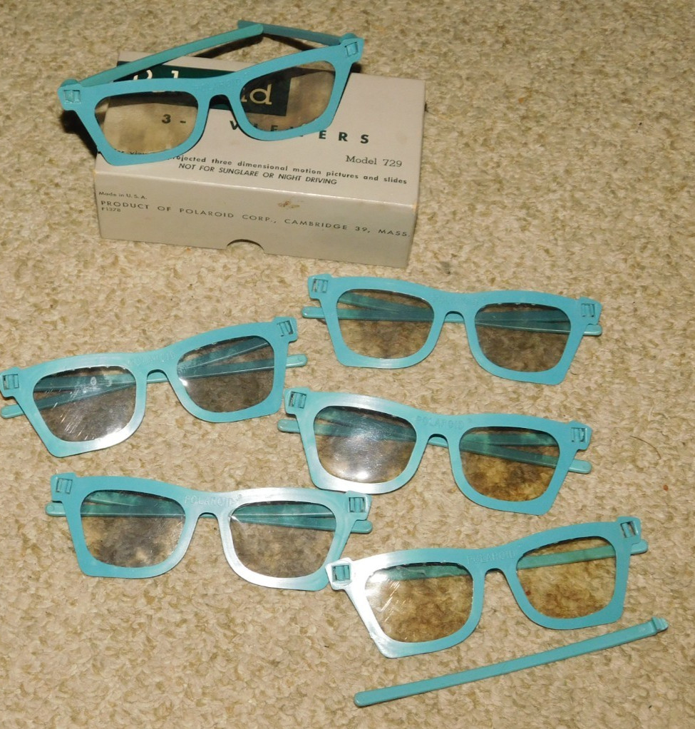VINTAGE NIB POLAROID 3-D Viewer GLASSES 6 Pairs in Box