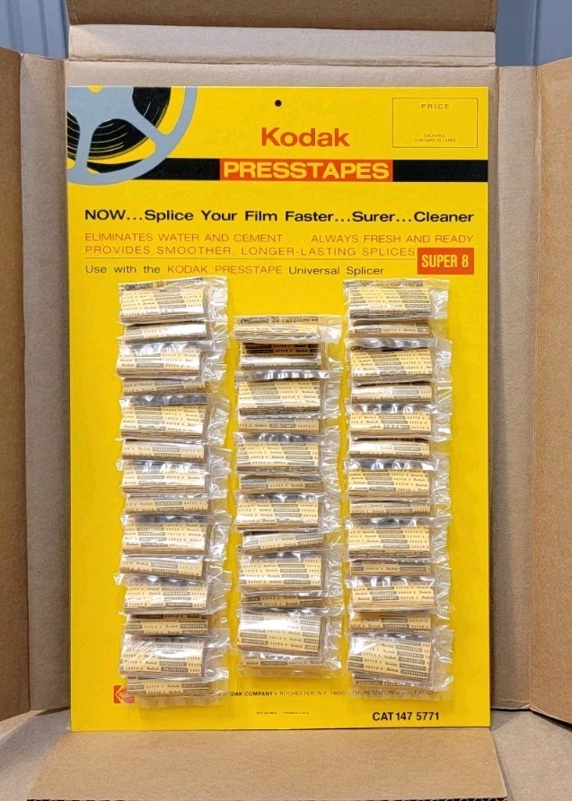 Kodak Presstapes Retail Card 20 Packs Of 20 Tapes New Original RARE Cat 147-5771