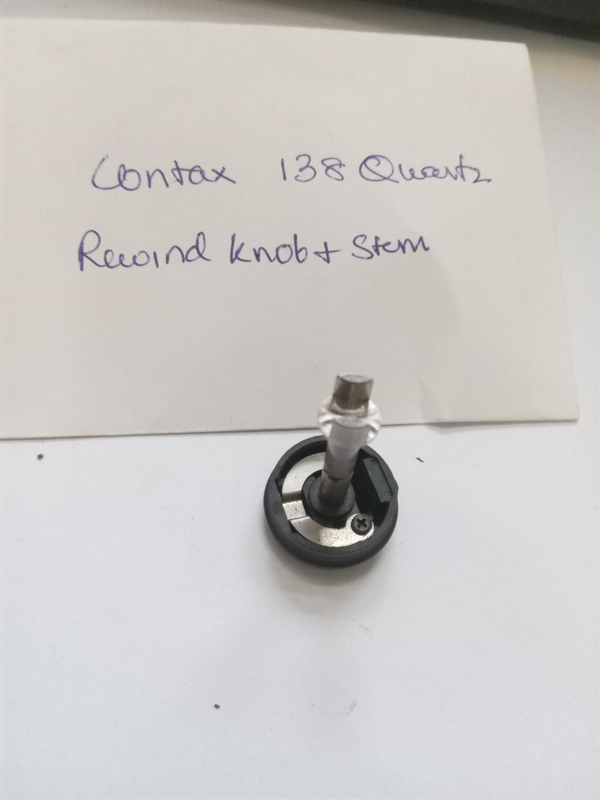 Contax 138 Quartz Rewind Knob W Stem/ Shaft Original Used Spare Part