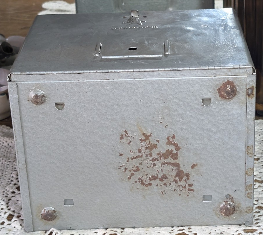 Vintage Brumberger Metal Industrial Film Storage Cabinet Box Case with Slots