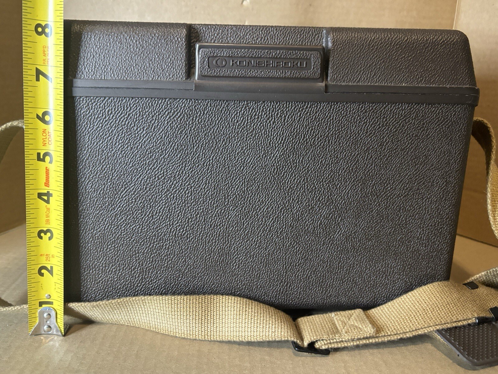 Vintage KONICA Hard Shell Camera Case / Box with Strap Made in Japan Rare HTF