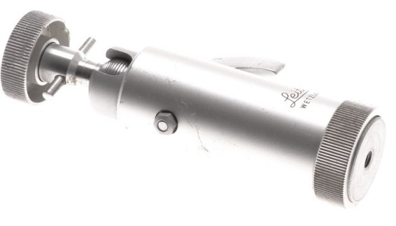 LEITZ SILVER CHROME TRIPOD BALL HEAD TILTING JOINT LEVELING CAMERA ADAPTER USED