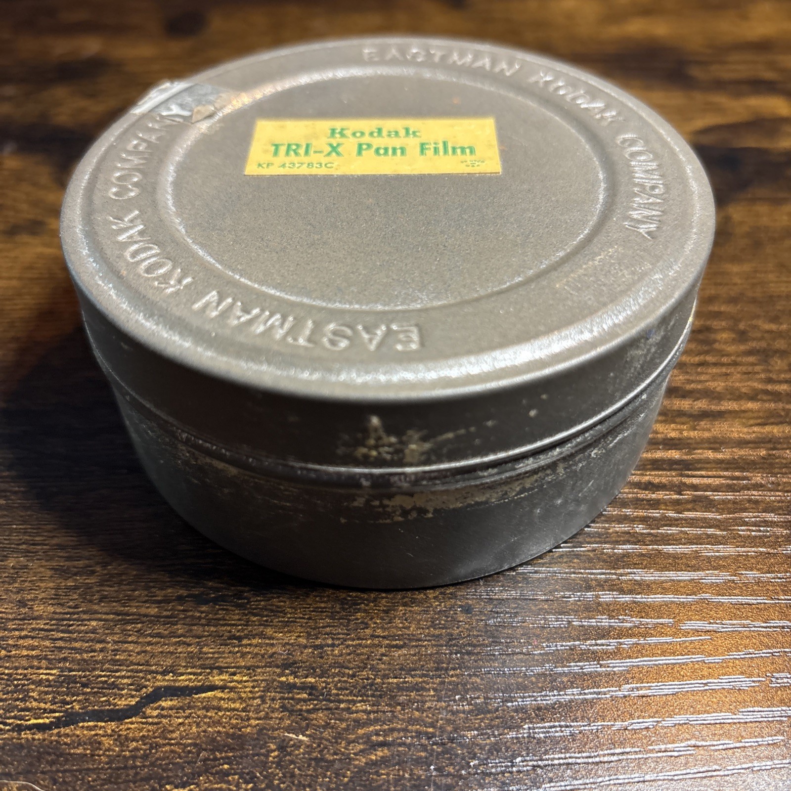 Vintage Eastman Kodak Company 35mm Film Canister/Tin – TRI-X Pan – 4″ Diameter