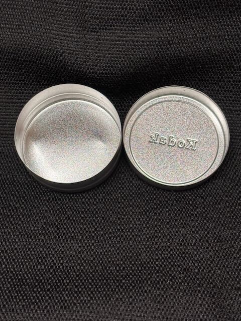 Vintage Kodak Film Tin Canister for Roll of Film Metal Silver 2″ Can