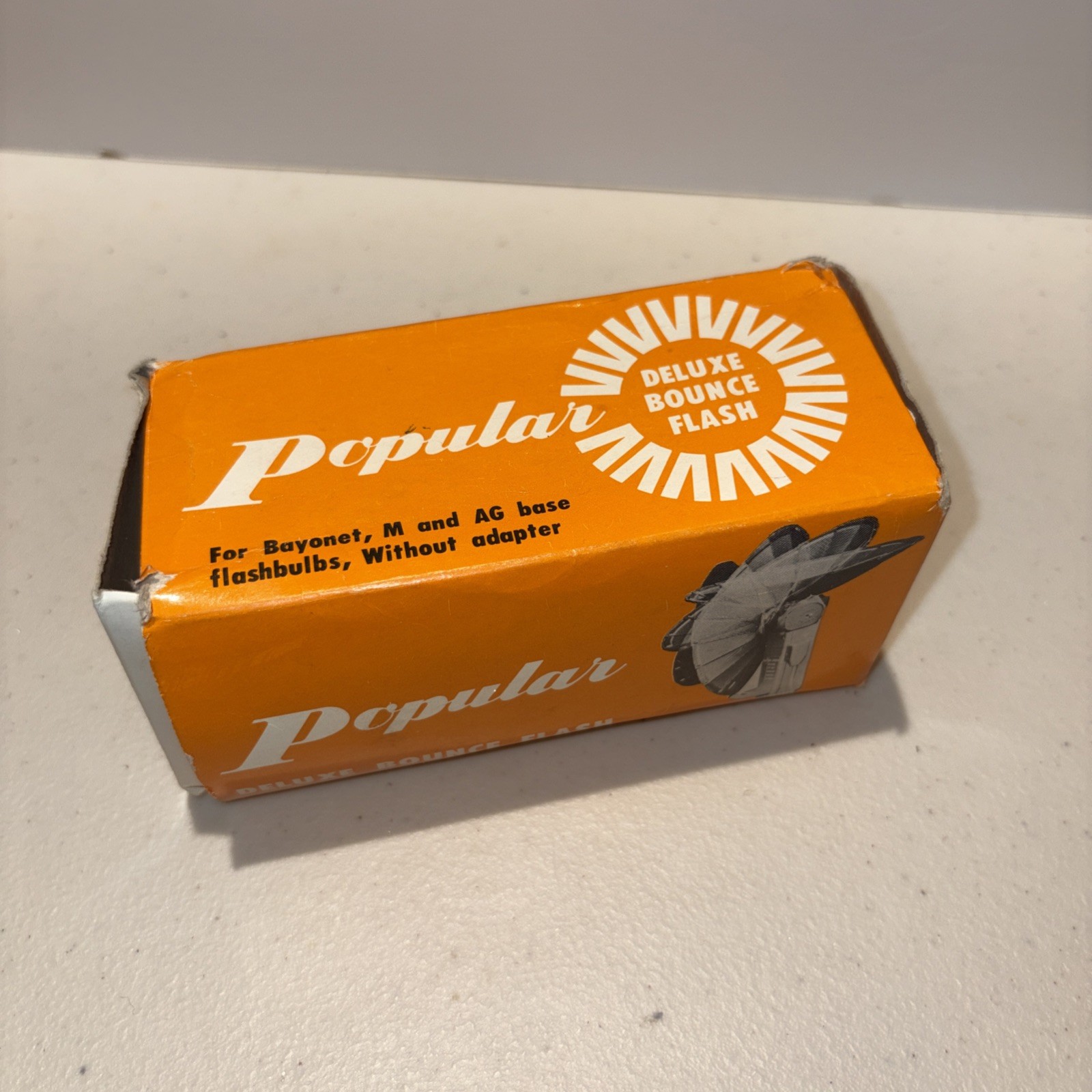Vintage Popular Deluxe Bounce Flash with case, For Bayonet M & AG Base
