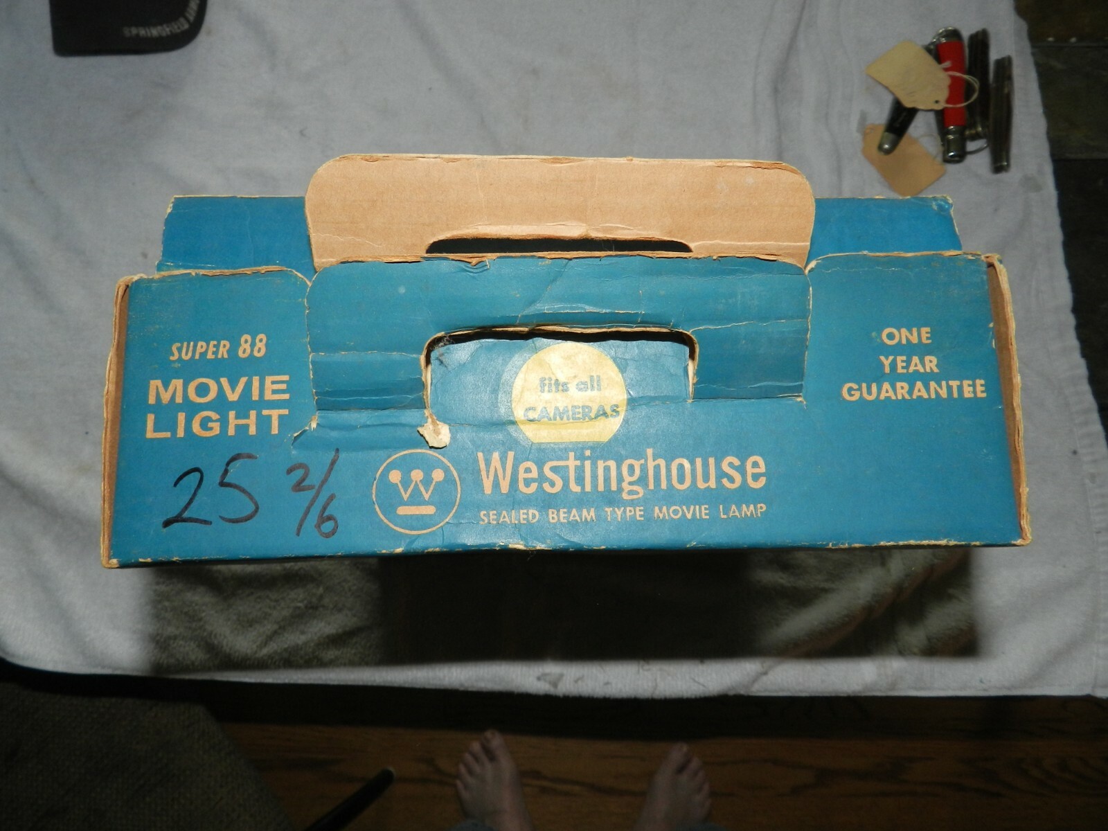 Vintage Super 88 650 Watt Sealed Beam Movie Light w/Original Box by Westinghouse