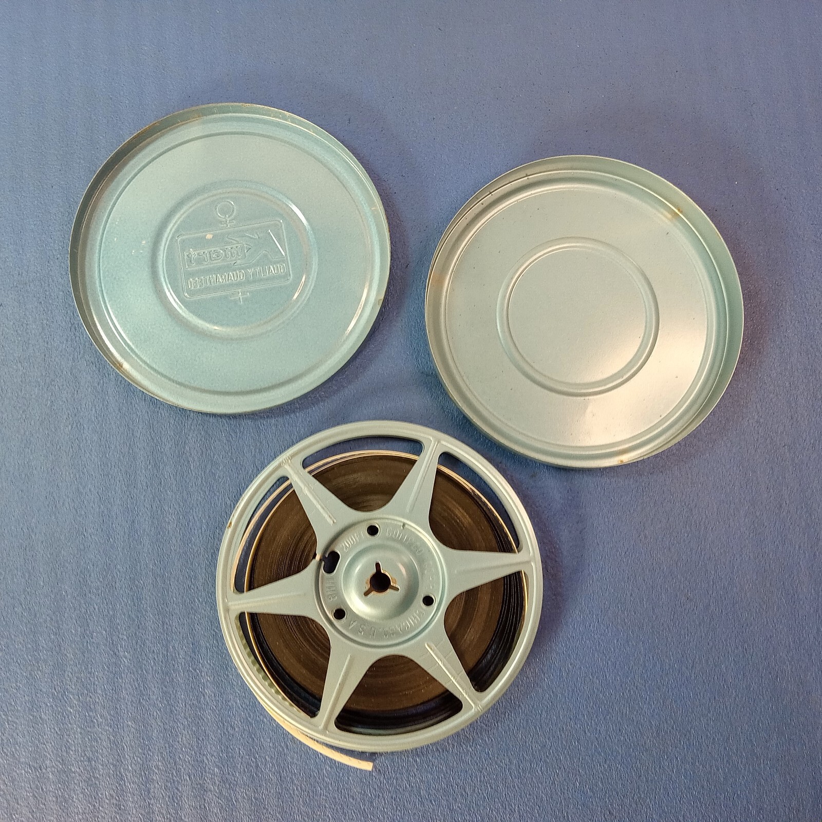VNTG Compco Kmart Metal 8MM 200ft Regular 8 Auto-Take Up Reel W/ Film Dec. 1967