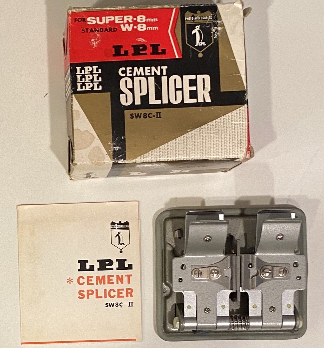LPL 3 Way Cement Splicer SW 8C II Film Editing Super 8, Regular 8-16mm Vintage