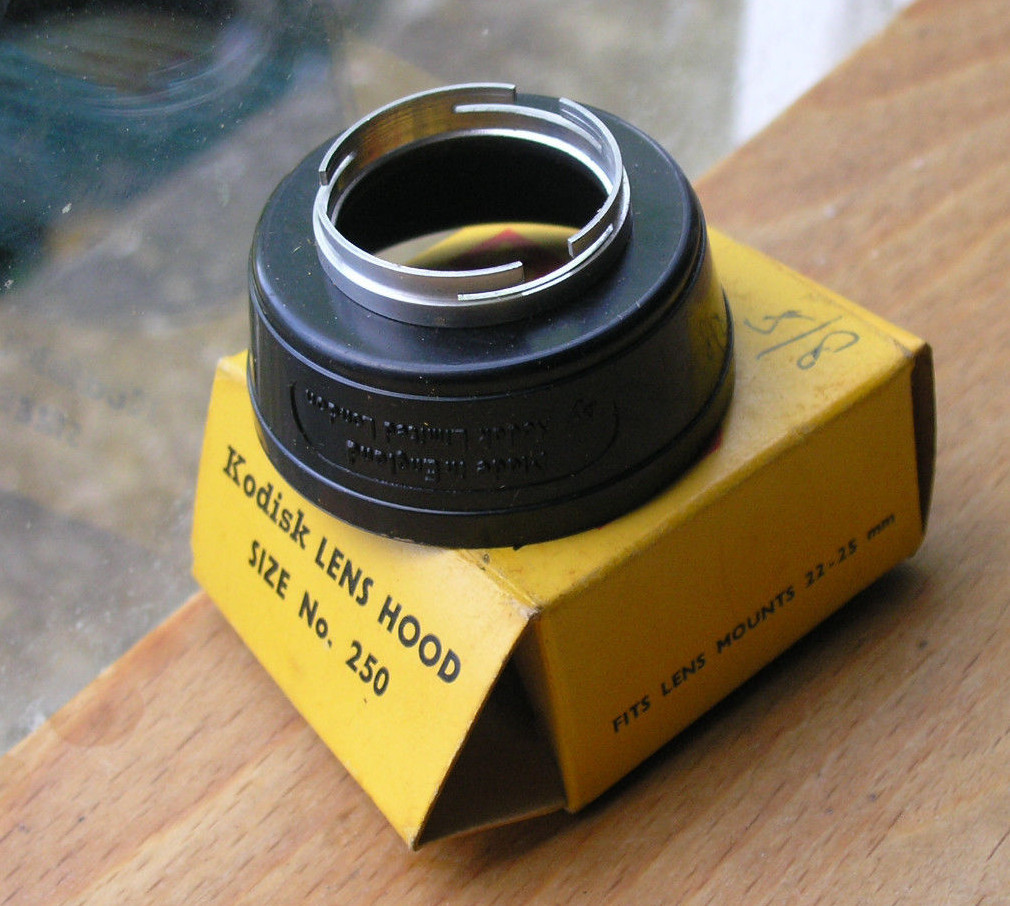 25mm push fit lens hood slip on shade kodak UK make 250