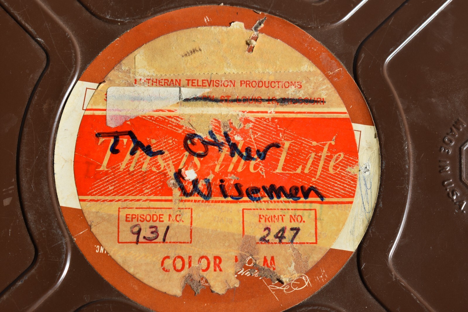 Vintage 16MM Film The Other Wisemen Lutheran Church Goldberg Bros Reel Can
